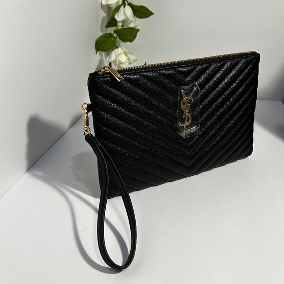 Black YSL Monogram Small Pouch - Picture 11 of 11
